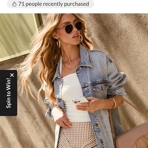 Vici Classic Blue Denim Jacket/ oversized